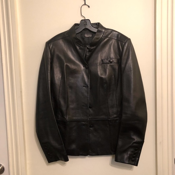 Bally Leather 3/4 Length Black Leather Coat - Picture 1 of 8